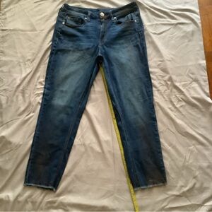 Seven7 Jeans Women’s 16W High Rise Skinny Blue/Bronze‎ Denim Five Pockets